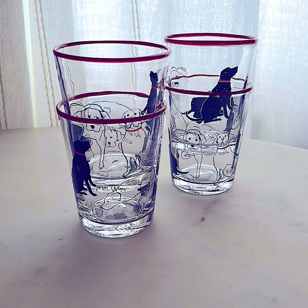 SALLY MUIR for ANTHROPOLOGIE Dog-a-Day Juice Glasses